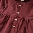thumbnail image 5 of POINTERTECK 2Pcs Toddler Kids Baby Girl Dress High-Waist Long Sleeve Button Down Ruffle A-Line Dresses Fall Clothes Set, 5 of 5