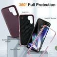 thumbnail image 2 of Decase for Samsung Galaxy A14 5G Case,Heavy Duty Protection Case Hybrid 3 in 1 Shockproof Anti-Scratched Hard Cover+Soft Rubber Rugged Durable Bumper for Samsung Galaxy A14 5G, Purple, 2 of 8