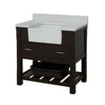 thumbnail image 4 of Charlotte 36" Farmhouse Bathroom Vanity with Chocolate Cabinet and Quartz Top, 4 of 5