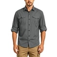 thumbnail image 6 of Xcmzpl Men's Long Sleeve Sun Protection Button Down Shirt UPF 50+ UV Quick Dry Cooling Fishing Shirts with Pocket Travel Safari Camping Hiking, 6 of 10