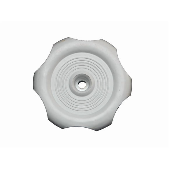 RV Designer Window Crank Knob H717 2-1/4 Inch; 1 Inch shaft; White; Plastic; With Bolt; Single