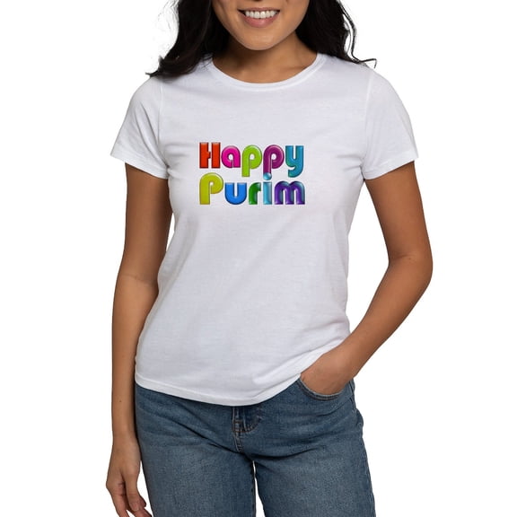 CafePress - Happy Purim T Shirt - Women's Classic T-Shirt