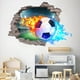 thumbnail image 2 of Adhesivos de pared con diseño de balón de fútbol roto en 3D, 40 x 60 cm, PVC, 2 of 3