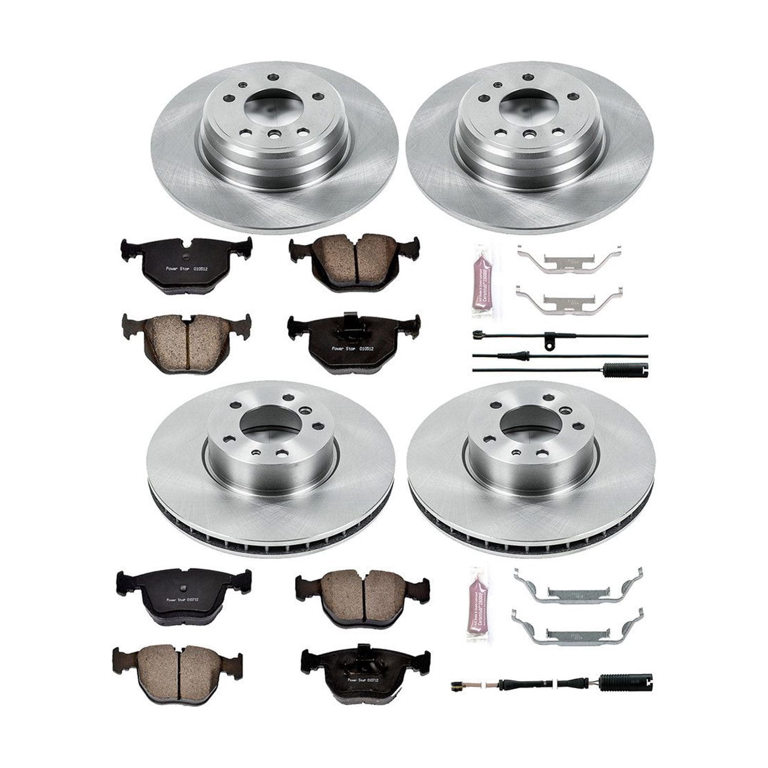Power Stop Front and Rear Stock Replacement Brake Pad and Rotor Kit KOE5710