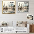 thumbnail image 4 of Designart "White and Blue Mosque of Islam Prophet’s II" Spiritual Framed Wall Art - Global White Islam Hallway Framed Wall Art Decor, 4 of 6