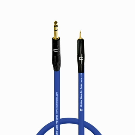 Coluber Cable 1/4" TRS Male to 3.5 TS Male 3-Pin Microphone Audio Connector