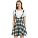 thumbnail image 1 of INSPIRE CHIC Falda Con Tirantes Y Tirantes De Cuadros De Tartán Para Mujer Negro gris M, 1 of 6