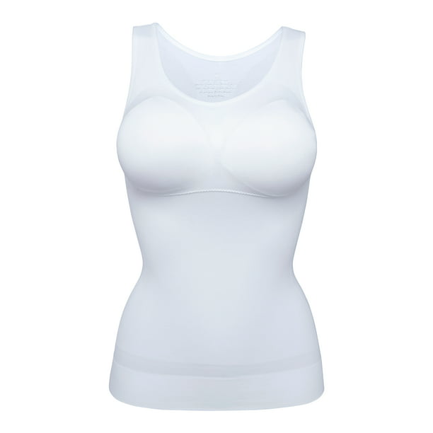 First salon Slight Compression Tank Top Shapewear for Women with Tummy Control Camisoles Body  Shaper Slimming Camisole Shapewear Built in Removable Padded - Walmart.com