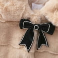 thumbnail image 4 of FRSASU Kids Coat ,Autumn Winter Girls Bow Decoration Plush Warm Cotton Coat, 4 of 8