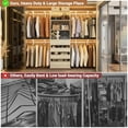 thumbnail image 4 of Aheaplus Closet System with 4 Drawers, 8FT Wood Closet Organizer System, 96’’ Closet Built In System Tower with Shelves, Walk-in Closet Wardrobe Clothes Garment Rack, Fits Spaces 4-9 ft, White Oak, 4 of 8