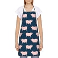 thumbnail image 2 of Fuzoiu Pig 1 Print Waterproof Apron, Kitchen Apron for Women Men Chef, Apron for Christmas Dinner Party Cooking Baking Crafting House Cleaning Kitchen, 2 of 7