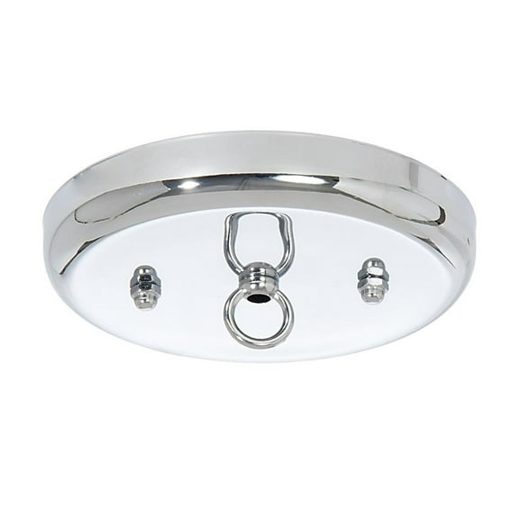 B&P Lamp® 5 1/4 Inch Steel Ceiling Light Canopy Plate Kit (Silver)