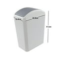 thumbnail image 2 of 3-Pack 4.5 Gallon Plastic Trash Can, Garbage Can with Swing-top Lid, Gray, 2 of 7