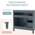 thumbnail image 4 of 36'' Bathroom Vanity with Sink Combo, Modern Bathroom Storage Cabinet with 2 Drawers and 2 Soft Closing Doors, Solid Wood Frame, Blue, 4 of 7
