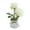 White, variant on Artificial Potted Flower Fake Flowers in Pot Silk Rose Bouquet Decoration with Ceramics Vase Fake Plants Floral Arrangement for Table Centerpieces Home Office Wedding Decor