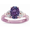 thumbnail image 3 of Star K � Oval 8x6 Simulated Alexandrite Marquee Design Engagement Promise Ring, 3 of 9