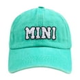 thumbnail image 2 of Wdgfv Mini Hat Baseball Hat Washed Cotton Distressed Ripped Hat Embroidery Adjustable Snap Cap for Son Daughter Green 4-12 Years, 2 of 3