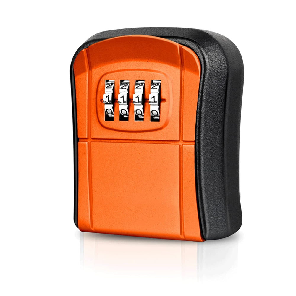 Key Box Wall Mounted Mini Key Safe Outdoor Key Box with Resettable 4