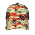 thumbnail image 2 of Picia Colorful Hawaii Palms Pattern Trucker Hat,Baseball Cap,Sun Protection Cap,Stylish Headwear,Leisure Cap,Outdoor Sports Cap, 2 of 7