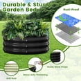 thumbnail image 4 of 3 Pcs 2x2x1ft Round Galvanized Raised Garden Bed Kit with Tomato Cages, Metal Planter Box Outdoor Raised Garden Beds for Gardening Vegetables Flowers, Black, 4 of 8