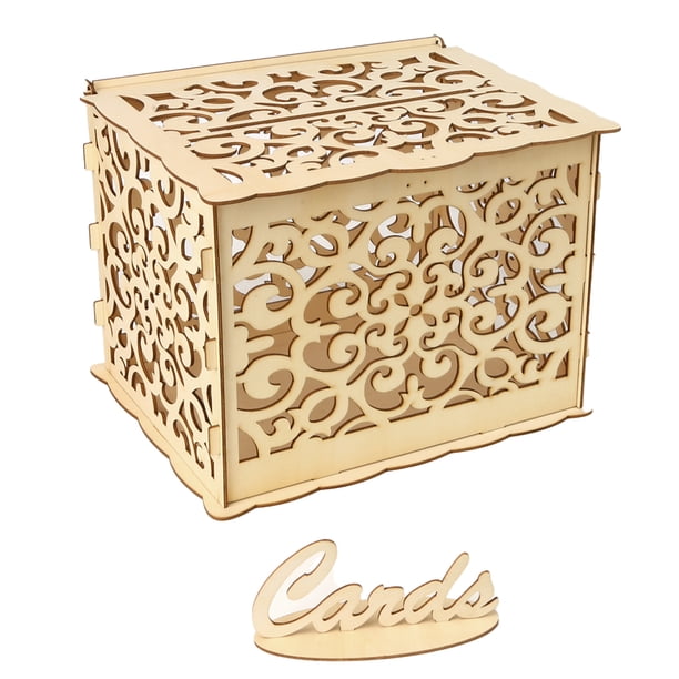 Caja de tarjetas de boda elegante tarjeta de bricolaje reutilizable personalizados personalizables de tarjeta de regalo de envuelve para la recepción de boda Fiesta de cumpleaños JM01376 Inevent HA011943-09
