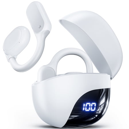 AI Translation Earbuds Real Time, 164 Language Translator Earbuds 4-in-1 Translation Headphones, Audifonos Traductores Inglés Español Open Ear Headphones with Audio and Video Calls, For Business
