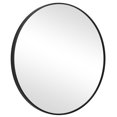thumbnail image 2 of Benjara BM239324 24 in. Round Shape Sleek Metal Frame Mirror, Black, 2 of 5
