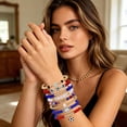 thumbnail image 5 of Soccer Fan Jewelry for USA Soccer Fans, Stackable Bracelets for Women and Men, Game Day Accessories and Gifts for Soccer Lovers, Team Spirit Wristband Set, Jewelry, 5 of 5