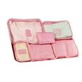 thumbnail image 2 of 6 Piece Travel Storage Bag Waterproof Travel Luggage Storage Bag Set Packing Cubes for Suitcases Pink, 2 of 6