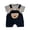 Grey, variant on Overalls Romper Short Sleeve Bear Design Playsuit Breathable 1-Piece Outfit for Baby Boys Everyday Wear White 0-6 Months
