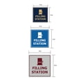 thumbnail image 5 of Signs ByLITA Square Filling Station Sign (Blue) - Small, 5 of 6