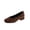 Brown, variant on Women's French Style Casual Shoes Square Toe Low Cut Heel Solid Color Retro Flock for Daily Wear