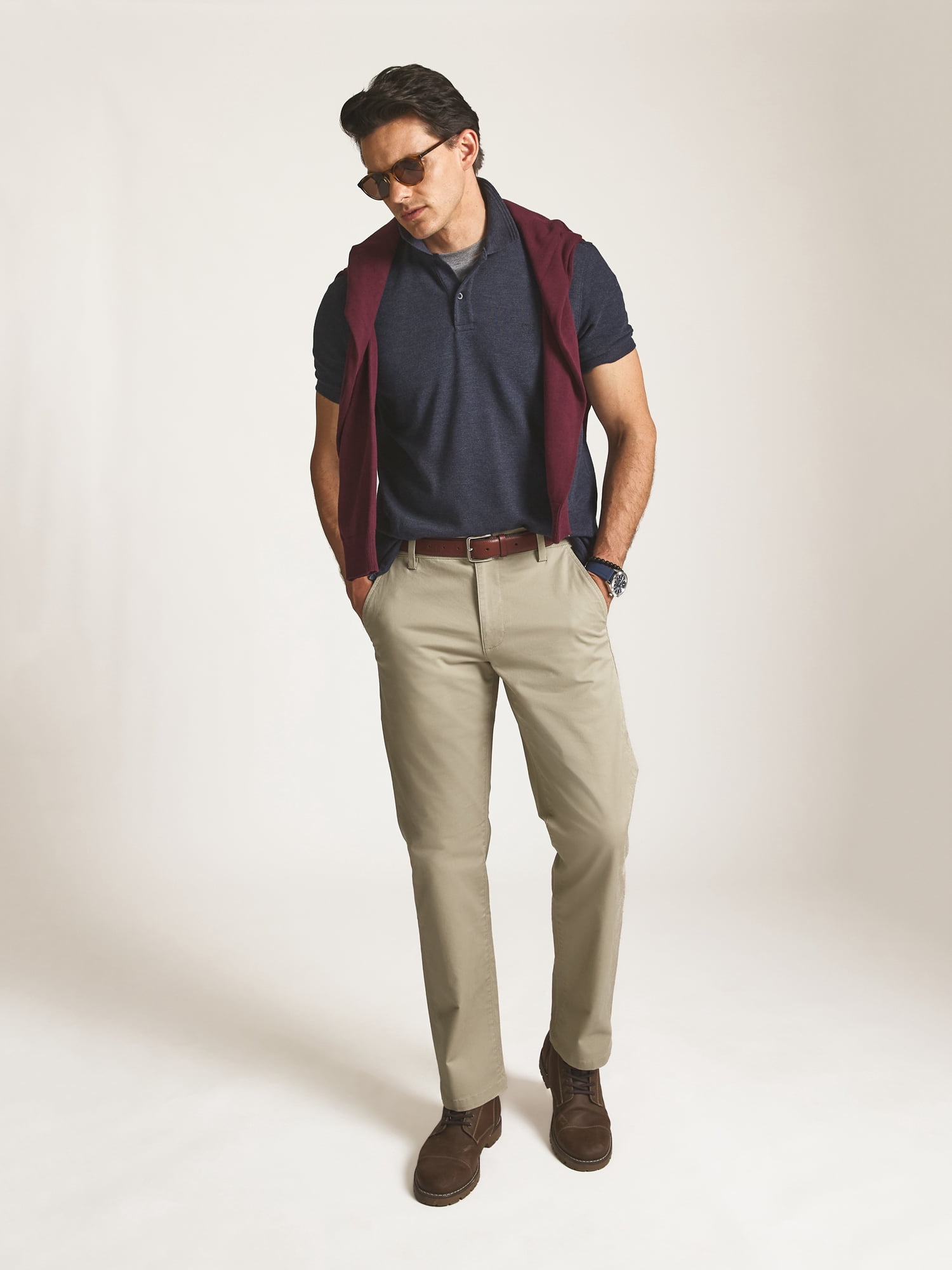 Chaps Men’s and Big Men’s Seacoast Wash Ribbed Knit Polo, Sizes S–3XL