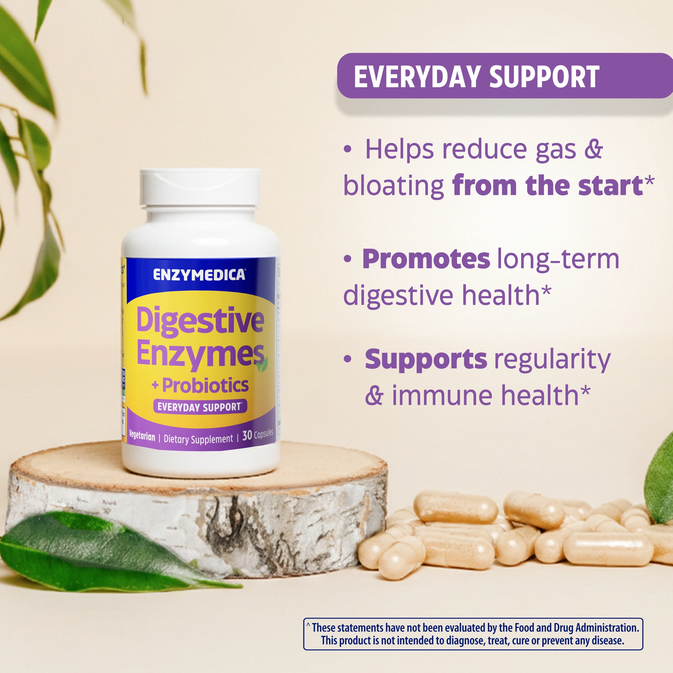 Enzymedica Digestive Enzymes and Probiotics Regular 30 ct