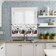 thumbnail image 6 of Merry Christmas Kitchen Curtains and Valances Set, Christmas Snowman Snowflakes Tree Red Plaids Rod Pocket Window Valance Window Curtain Panels for Living Room Bedroom Laundry, 27.5x24in, 3 Pieces, 6 of 7