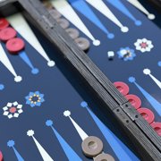 Biggdesign Star Backgammon Set with Magnetic Closure, 19.7 Inch Scratch Resistant Folding MDF Board Game, Premium Checkers and Dice, Gift Box, Made in Türkiye