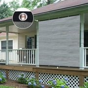 Shatex Thumbtack Shade Panel for Awning Pergola Patio Window W-6ft x L-12ft Grey