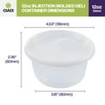 thumbnail image 5 of CIAO! 12OZ PP Injection Molded Soup-Deli Container with LLDPE Lid, Microwavable and BPA Free (240/240 combo pack), 5 of 10