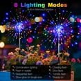 thumbnail image 4 of Solar Garden Lights Outdoor, 120 LED Firework Style with 8 Modes, Waterproof Multicolor Fairy Lights for Yard, Patio, Christmas Decor, Party, Pathway & Poolside, 4 of 9