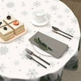 thumbnail image 2 of Winter Snowflakes Tablecloth Round 60 Inch Mountain Elk Deer Decorative Washable Polyester Table Cloth for Party Picnic Home Kitchen Decor, 2 of 6