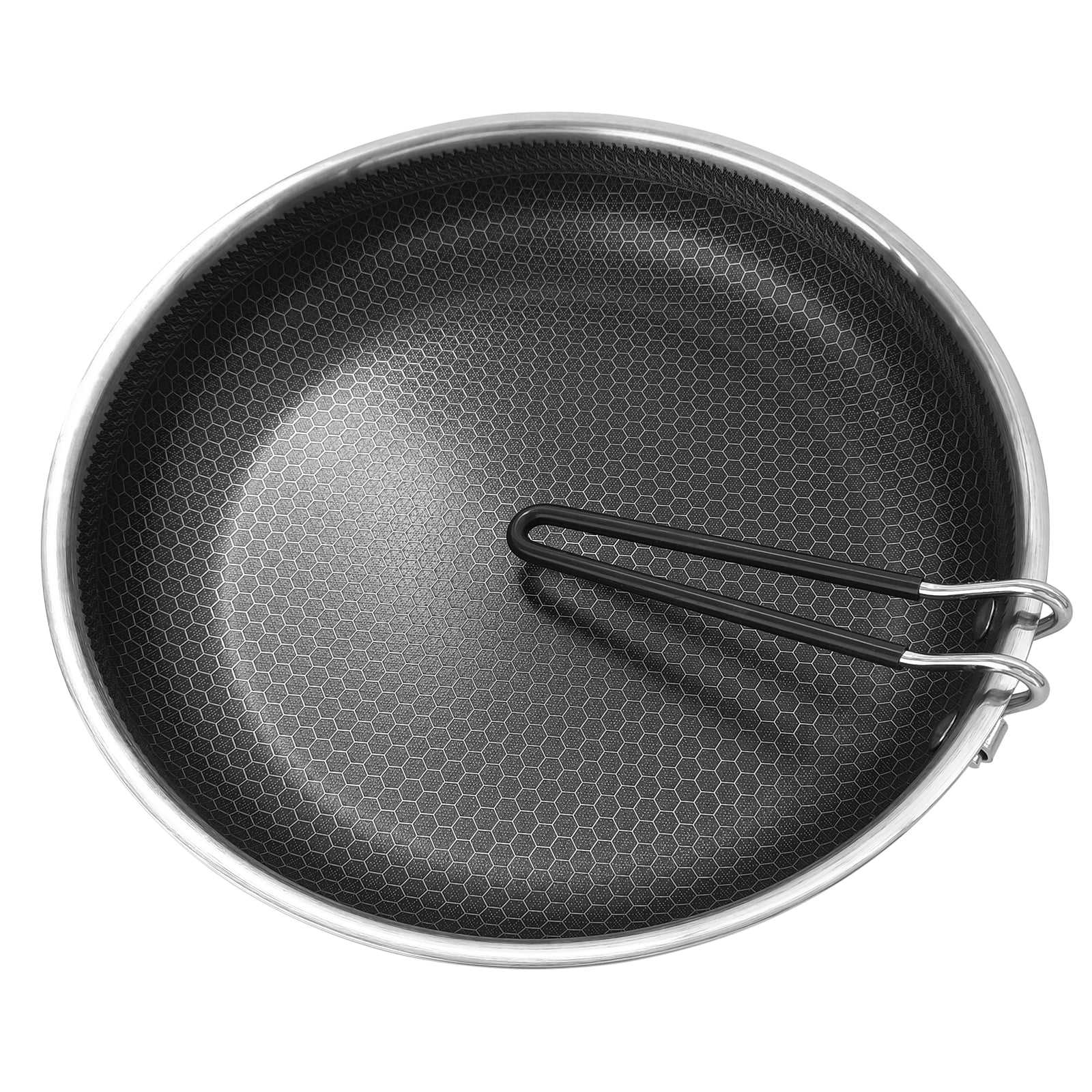 Sorven camping pans for gas stove Non Stick Camping Frying Pan Foldable Handle Universal for Gas Electric Induction Ceramic Stoves 26cm 28cm Options Stainless Steel