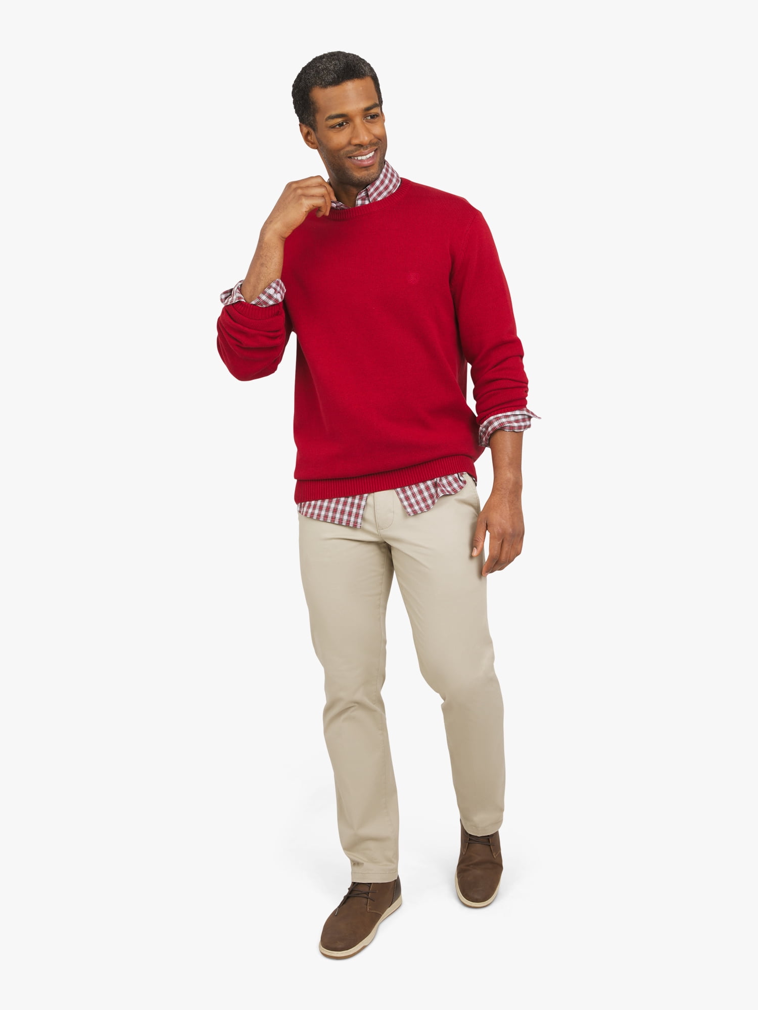 Chaps Men's & Big Men's Long Sleeve Crewneck Sweater, Sizes S-3XL