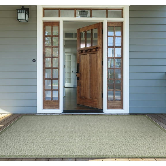 Couristan 79491394020037T 2 ft. x 3 ft. 7 in. Monaco Sea Pier Rug, Sand & Sea Mist