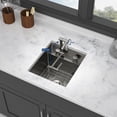 thumbnail image 6 of 15-in Black Undermount Bar Sink with Folding Faucet-16 Gauge Stainless Steel Workstation Sink, 6 of 10