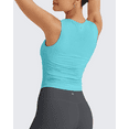 thumbnail image 4 of G4Free Lightbreeze Workout Tank Tops for Women Yoga Crop Top Side Ruched Sleeveless High Neck Athletic Gym Shirts Summer, 4 of 8