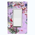 thumbnail image 1 of Metal Light Switch Plate Cover Cotton Flower Semicircle Frame Purple FLW028, 1 of 13
