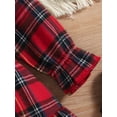 thumbnail image 6 of Sedceaty Toddler Kids Girls Christmas Dress Princess Plaid Lapel Long Sleeve Button-Down Dress Autumn Ruffles Hem Dress with Belt, 6 of 9