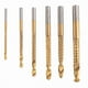 thumbnail image 1 of Paquete de 6 Brocas Helicoidales HSS Recubiertas Titanio, Corte Lateral Dentadas 3-8 Mm, Herramientas CarpinteríA para Agujeros Madera Metal y PláStico, 1 of 5