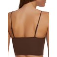 thumbnail image 2 of Rainbow Shops Female Adult Square Neck Hanky Hem Crop Top Ambiance, Sleeveless, Square Neck, Cami, Cropped Hem, Adjustable Strap(s), Solid, 2 of 2