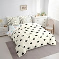 thumbnail image 3 of Homewish Black Love Heart Bedding Comforter Set 7pcs for Kids, Kawaii Princess Queen Bedding Sets, Cute Cartoon Reversible Queen Sheet Sets, Luxury Bedroom Decor, 3 of 7